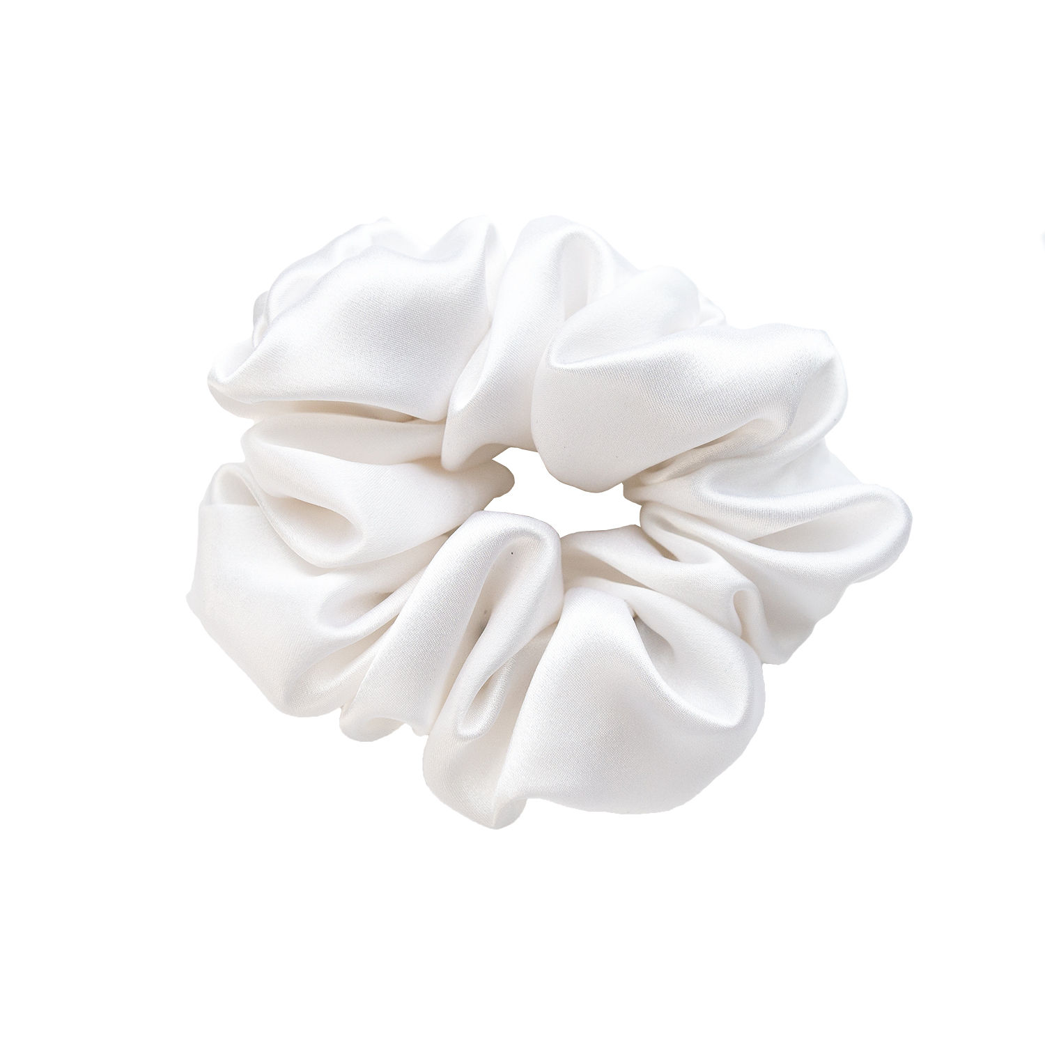 White - Puree Silk Scrunchie